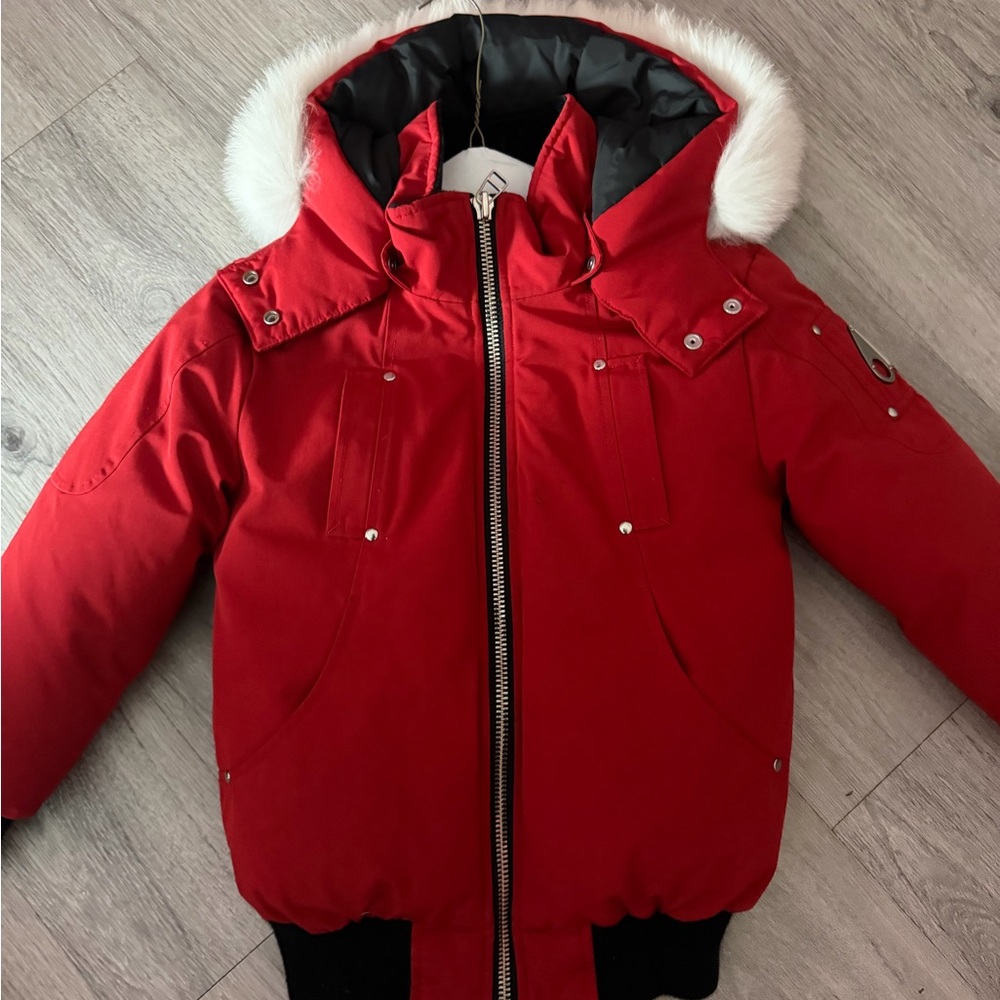 Moose Knuckles Red Kids Puffer Jacket